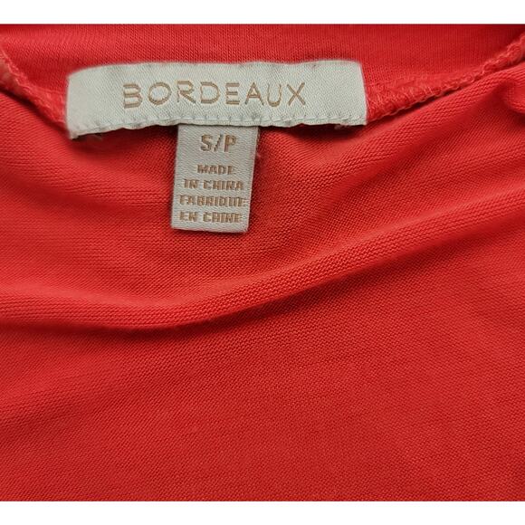 Bordeaux Anthropologie Orange Colorblock Long Sleeve Top Small Lightweight Soft - Picture 3 of 4